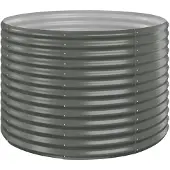 vidaXL Plantenbak 100x100x68 cm gegalvaniseerd staal grijs