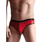 Regnes Fetish Planet -Wetlook Men's brazilian style briefs - Red
