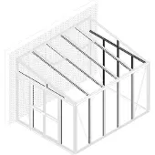 Vitavia Versterkingskit Voor Athenis Broeikas 10200 Gepoedercoat Aluminium Wit