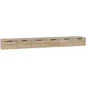 vidaXL Wandkasten 2 st 102x30x20 cm bewerkt hout sonoma eikenkleurig