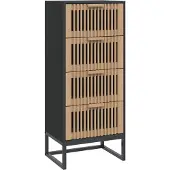 vidaXL Hoge kast 40x30x95 cm bewerkt hout