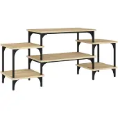 vidaXL Tv-meubel 117x35x52 cm bewerkt hout sonoma eikenkleurig