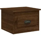 vidaXL Nachtkastje wandgemonteerd 41,5x36x28 cm bruin eikenkleurig
