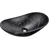 Comad Lena wastafel 62x15cm zwart marmer