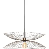 QAZQA Design Hanglamp Donker Brons met Dubbele Kap - Pua