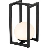 QAZQA Buitenlamp tafellamp zwart inclusief oplaadbare LED met touch sensor - Nowi