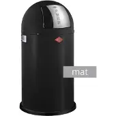 Wesco Pushboy Prullenbak | 50 Liter | Metaal - Matzwart | Vuilnisbak - Made in Germany