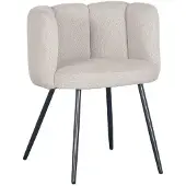 Pole to Pole Eetkamerstoel Jupiter | polyester beige 60x75x53 cm eetkamerstoelen | NADUVI