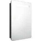 vidaXL Badkamerkast met spiegel en LED 60x11x80 cm zwart