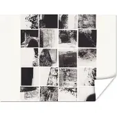 PosterMonkey Poster Mozaïek - Abstract - Zwart - Wit - 80x60 cm