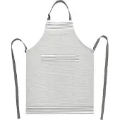 Tiseco - Keukenschort XL-LINES - Katoen - Extra lang - 70x90 cm, grijs