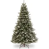 National Tree Company Snowy Sheffield kunstkerstboom - 183 cm - groen - Ø 119 cm - 1.626 tips - besneeuwd - metalen voet