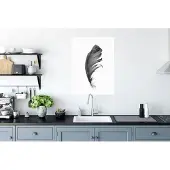 PosterMonkey Poster Veer - Zwart - Wit - Natuur - 60x80 cm