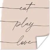 PosterMonkey Poster Pastel - Quotes - Roze - Minimalisme - 50x50 cm