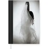 MuchoWow Notitieboek - Schrijfboek - Vrouwen - Jurk - Dansen - Zwart wit - Notitieboekje klein - A5 formaat - Schrijfblok