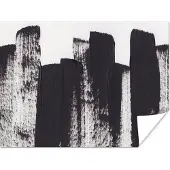 PosterMonkey Poster Verf - Abstract - Zwart - Wit - 80x60 cm