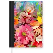 MuchoWow Notitieboek - Schrijfboek - Bloemen - Kunst - Schilderij - Botanisch - Notitieboekje klein - A5 formaat - Schrijfblok