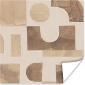 PosterMonkey Poster Abstract - Puzzel - Vormen - Kleuren - 75x75 cm