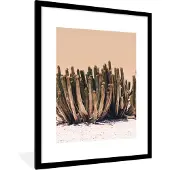 PosterMonkey Fotolijst incl. Poster - Cactus - Plant - Natuur - Groen - 60x80 cm - Posterlijst