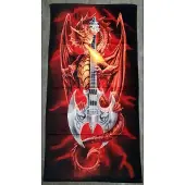 Anne Stokes Badlaken - Dragon and Guitar