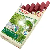 Edding 21 EcoLine permanent marker, navulbaar, ronde punt, rood, 10 st.