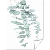 PosterMonkey Poster Planten - Groen - Natuur - Wit - Bladeren - 30x40 cm