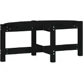 vidaXL Salontafel 87x48x35 cm massief grenenhout zwart