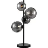 Freelight Tafellamp Calcio 4 lichts H 60 cm excl. 4x G9 LED rook glas zwart