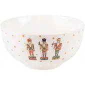 Clayre & Eef Soepkom 500 ml Beige Porselein Notenkrakers Serveerkom Beige Serveerkom