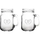Fusion Gegraveerde set Drinkglazen 45cl Opa + Oma 20 jaar getrouwd