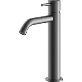 Hotbath Archie AR003M Wastafelkraan Medium RVS 316 - Geborsteld Gunmetal PVD - Zonder Waste - RVS 316 - Kranen, Wastafelkranen, Opbouw Wastafelkranen