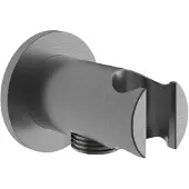 Hotbath Archie AR515 wandhouder met uitlaat geborsteld gunmetal PVD