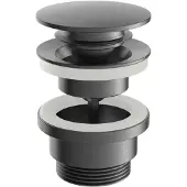 Hotbath Archie clickwaste gunmetal geborsteld PVD