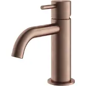 Hotbath Archie AR003 Wastafelkraan Laag RVS 316 - Geborsteld Koper PVD - Zonder Waste - RVS 316 - Kranen, Wastafelkranen, Opbouw Wastafelkranen