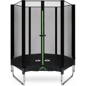 VirtuFit Kindertrampoline met Veiligheidsnet - Zwart - 140 cm