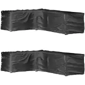vidaXL Tuinmeubelhoezen L-vormig 2 st 16 oogjes 210x260x80 cm