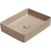 Guido Gusto Wastafel Elena 50x40x11cm mat beige inclusief afvoerplug