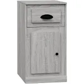 vidaXL Bijzetkast met lade 40x50x75 cm bewerkt hout grijs sonoma eiken