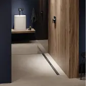 Tece TECEdrainprofile douchegoot profielset 100cm geborsteld zwart chroom PVD