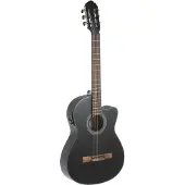 Gewa Semi-Akoestische klassieke gitaar - Student Cedar E-Akoestisch zwart
