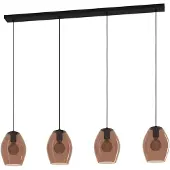 Eglo Hanglamp amberglas Estanys 1 4-lichts