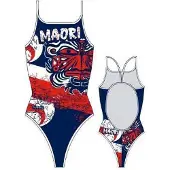 Turbo Maori Flag Swimsuit Rood,Blauw S Vrouw