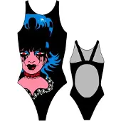 Turbo Gothic Swimsuit Zwart 5XL Vrouw