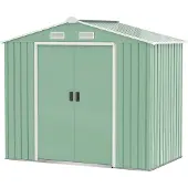 Outsunny Gereedschapsschuur tuinhuisje opbergruimte voor gereedschappen tuinkast gereedschapskast metaal 845-030