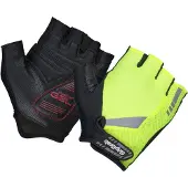 Gripgrab - ProGel Padded Korte Vinger Zomer Fietshandschoenen Wielrenhandschoenen met Padding - Geel Hi-Vis - Unisex - Maat XS