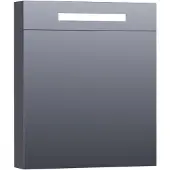 Brauer Promise Deluxe Spiegelkast 60x70cm LED Verlichting Boven - Hoogglans Wit - Linksdraaiend - Spiegels - Spiegelkasten - 8720359342669
