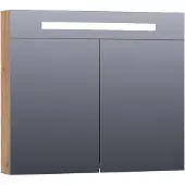 Brauer Promise Deluxe Spiegelkast 80x70cm LED Verlichting Boven - Chateau - Spiegels - Spiegelkasten - 8720359343079