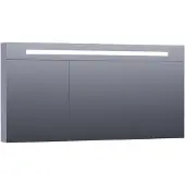 Brauer Promise Deluxe Spiegelkast 140x70cm LED Verlichting Boven - Mat Grijs - Spiegels - Spiegelkasten - 8720359342485