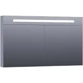 Brauer Promise Deluxe Spiegelkast 120x70cm LED Verlichting Boven - Mat Grijs - Spiegels - Spiegelkasten - 8720359342300