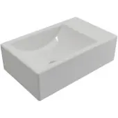 Plieger Houston fontein m. bak links zonder kraangat 37x23cm mat wit